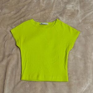 Zara Neon Green Crop Top